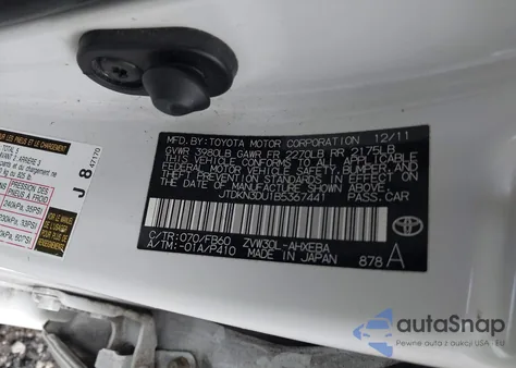 2011 Toyota Prius Five/Four/One/Three/Two z USA, uszkodzony, nr VIN JTDKN3DU1B5367441